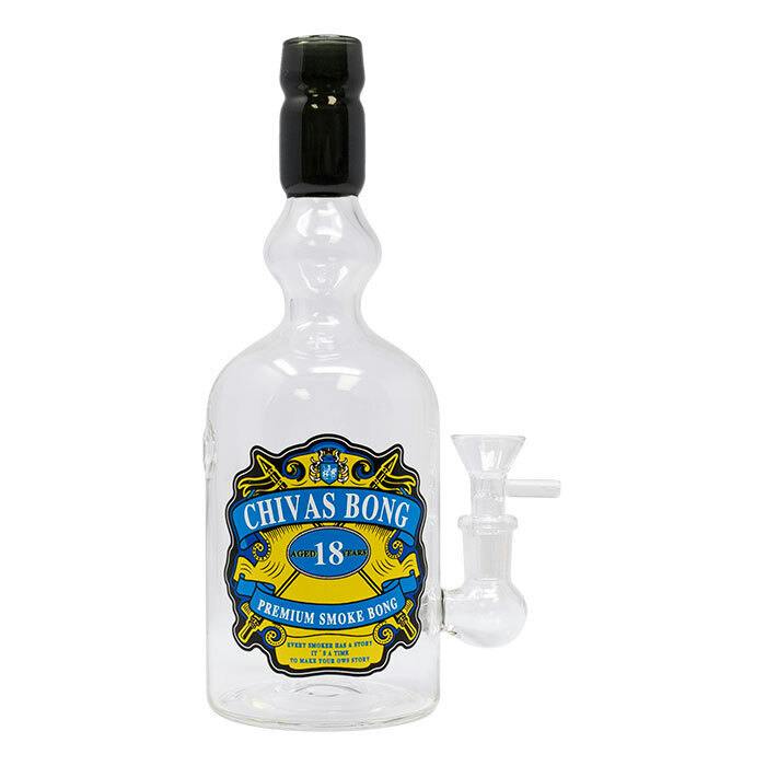 Chivs Liquor Bottle 10 Inches Premium Glass Bong