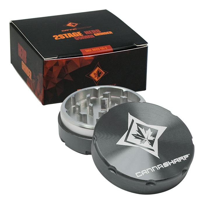 Cannatonik Anodized Aluminium Four Stage 56mm Black Grinder