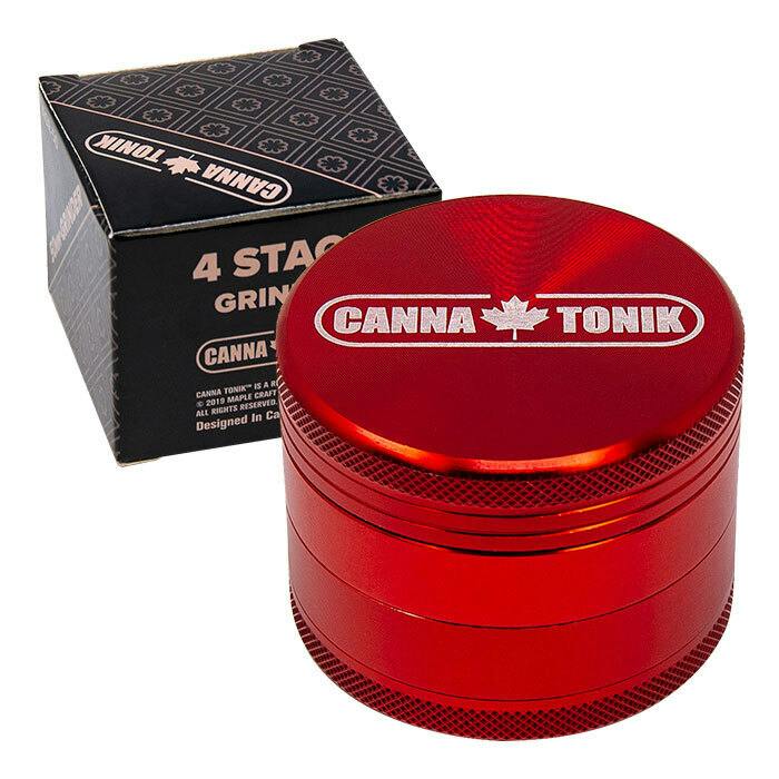 Cannatonik Anodized Aluminium Four Stage 56mm Red Grinder