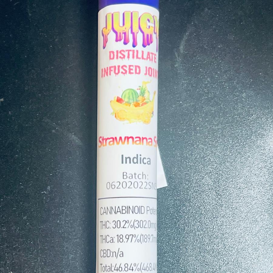 Juicy- Infused Joint StrawNanna Split (I) 1g cannabis product