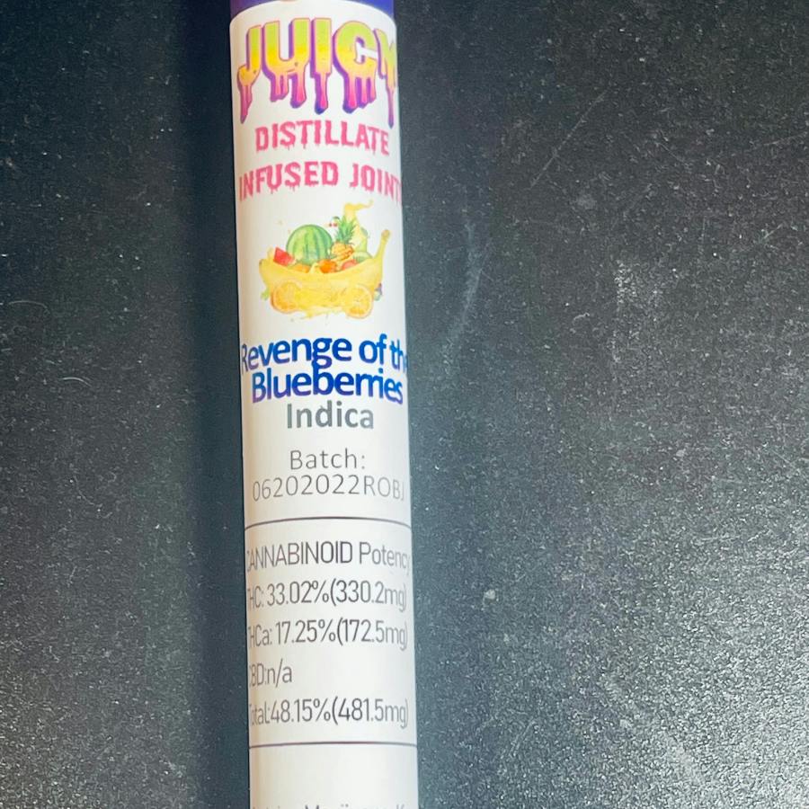Juicy- Infused Joint Revenge of The Blueberries (I) 1g cannabis product