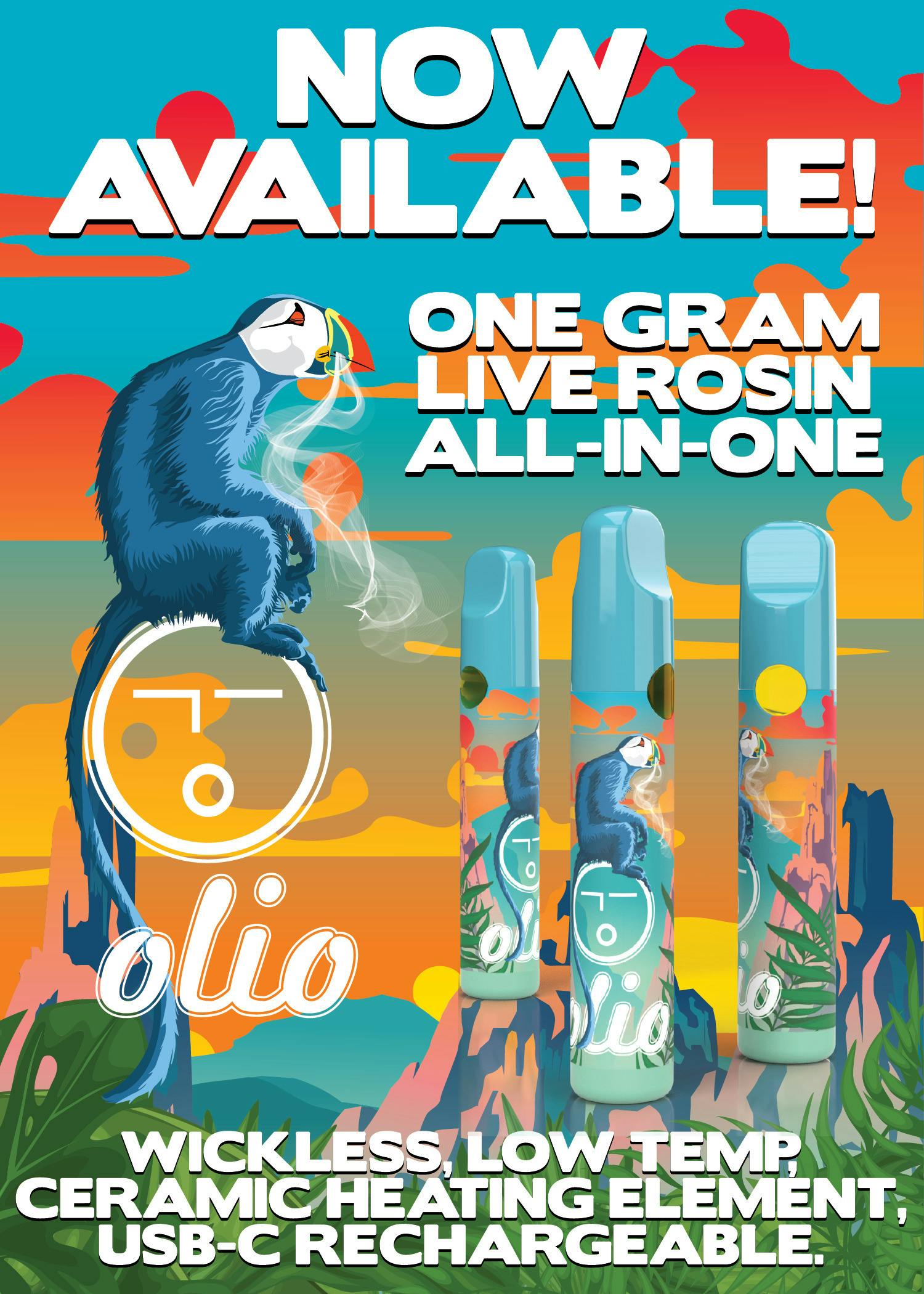Olio - 1g Live Rosin Disposable - Blue Gak
