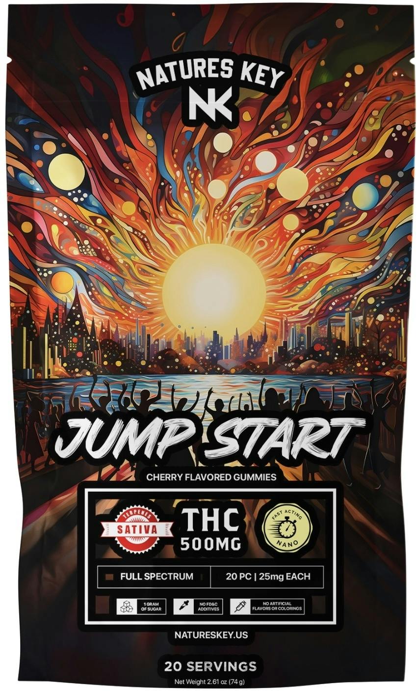 Natures Key | Jumpstart Premium Gummies | 500mg by Natures Key Edibles