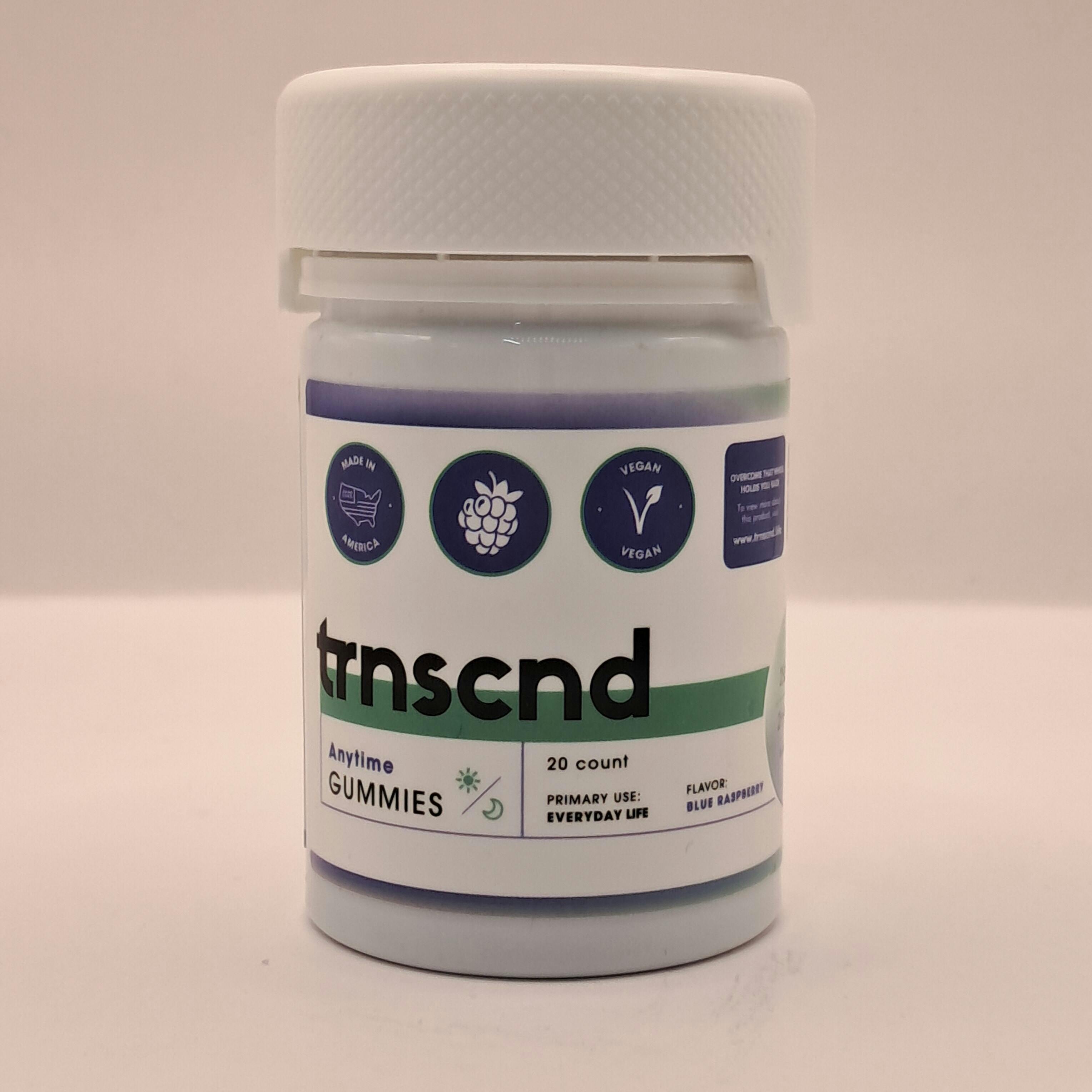 trnscnd | Anytime Blue Raspberry Gummies | 500mg CBD