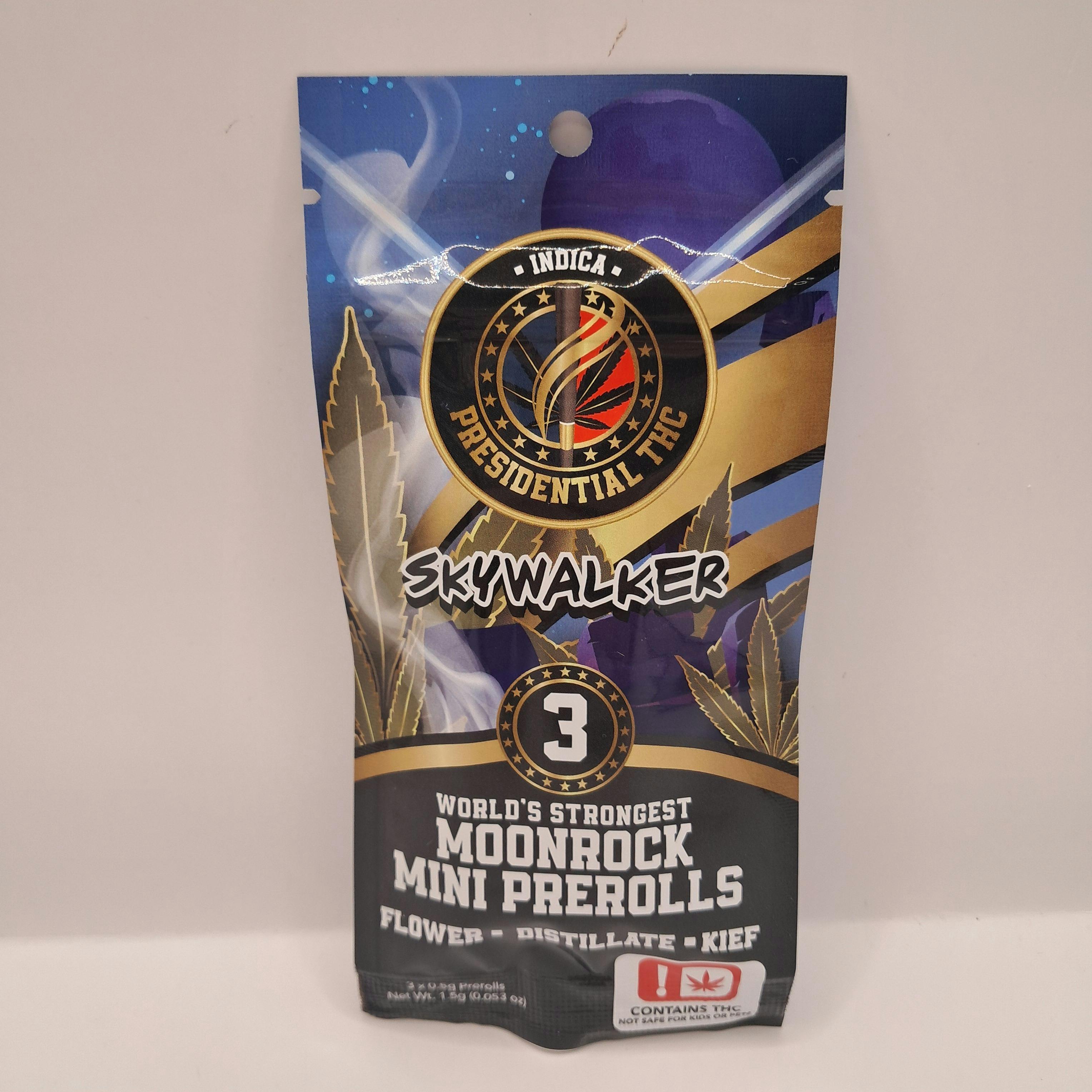 Skywalker | Moon Rock Prerolls Infused Minis | 0.5g each | 3pk by Presidential THC