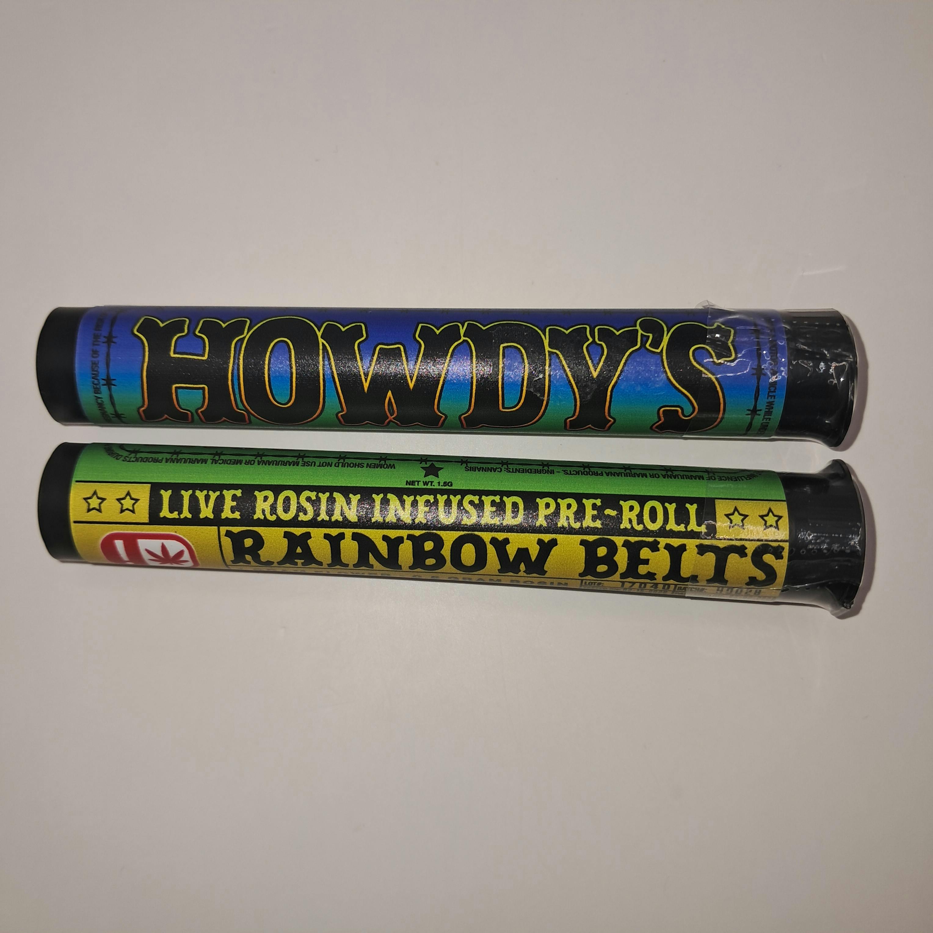 Howdy's | Rainbow Belts Rosin PreRoll | 1.5g