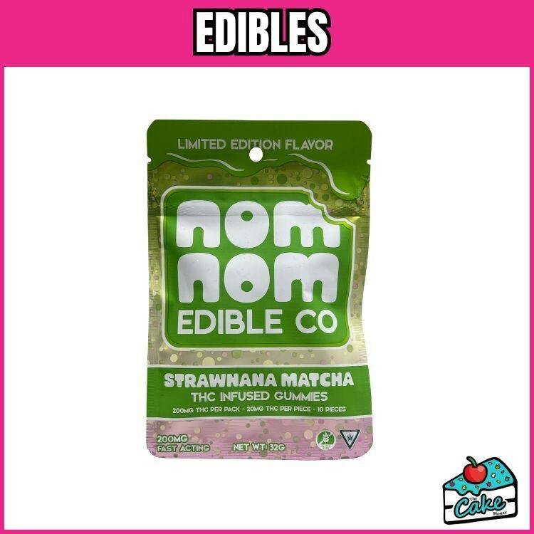 Nom Nom - 200MG Fruit Chews - Strawnana Matcha