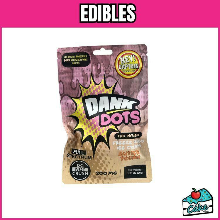 Hey Captain - 200mg Dank Dots Freeze Dried Ice Cream - Salted Caramel