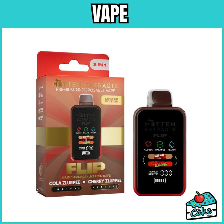 Mitten - 2g FLIP Live Resin/LQD Disposable - Cola Zlurpee x Cherry Zlurpee