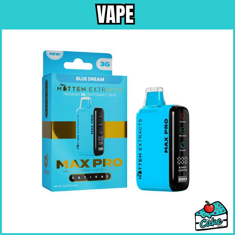 Mitten - 3g Max Pro - Live Resin/LQD Disposable - Blue Dream