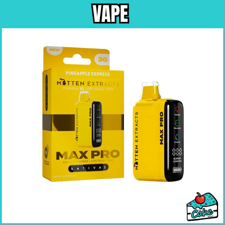 Mitten - 3g Max Pro - Live Resin/LQD Disposable - Pineapple Express
