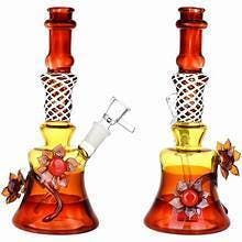 Amber Autumn Flower Water Pipe