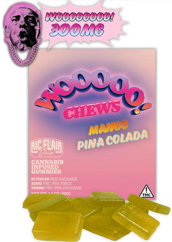 Ric Flair Woooo Chews - Mango PIna Colada Gummies - 300mg