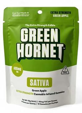 Green Hornet - Green Apple 400mg Sativa Gummies