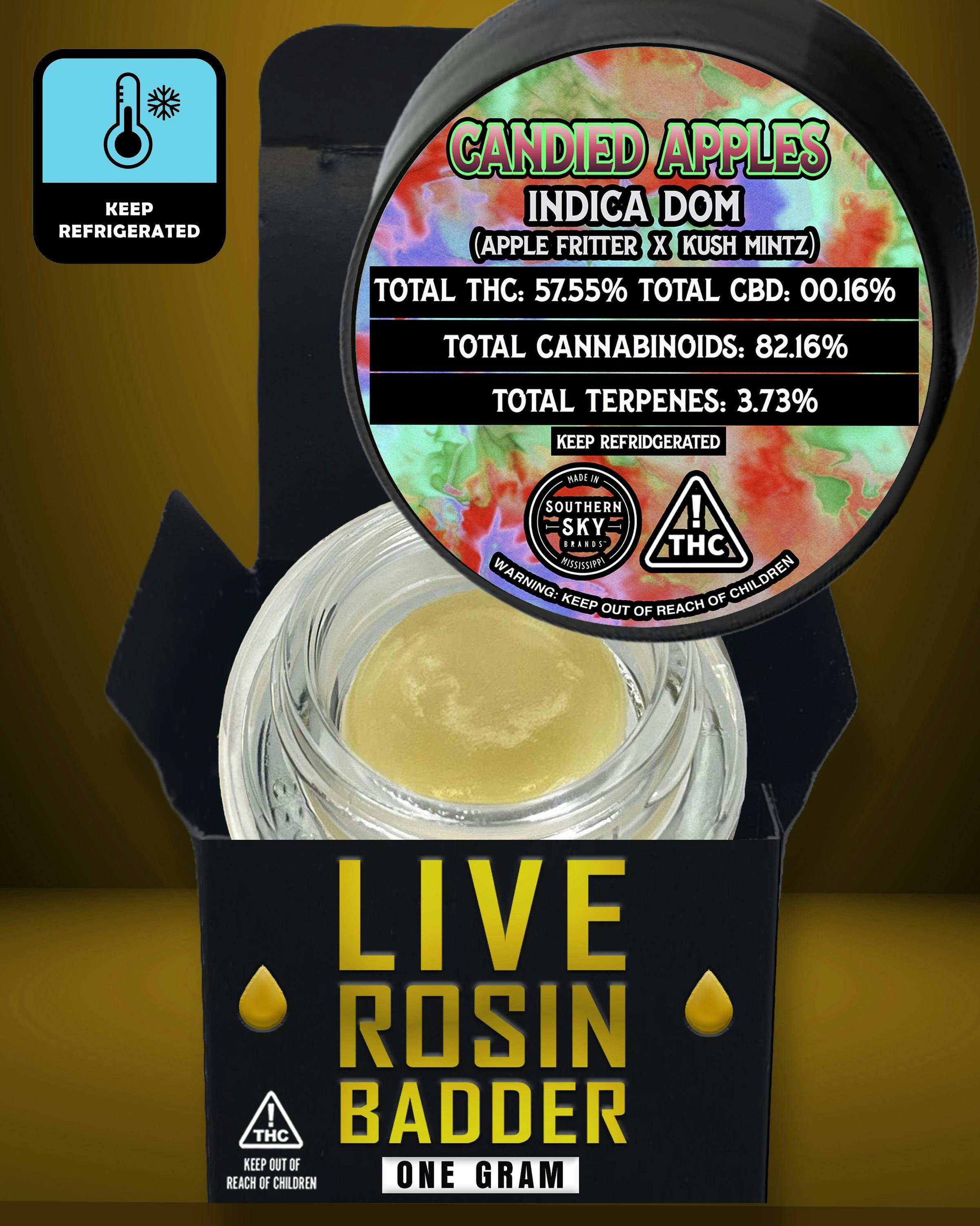 Candied Apples Live Rosin Jam Jar 1g