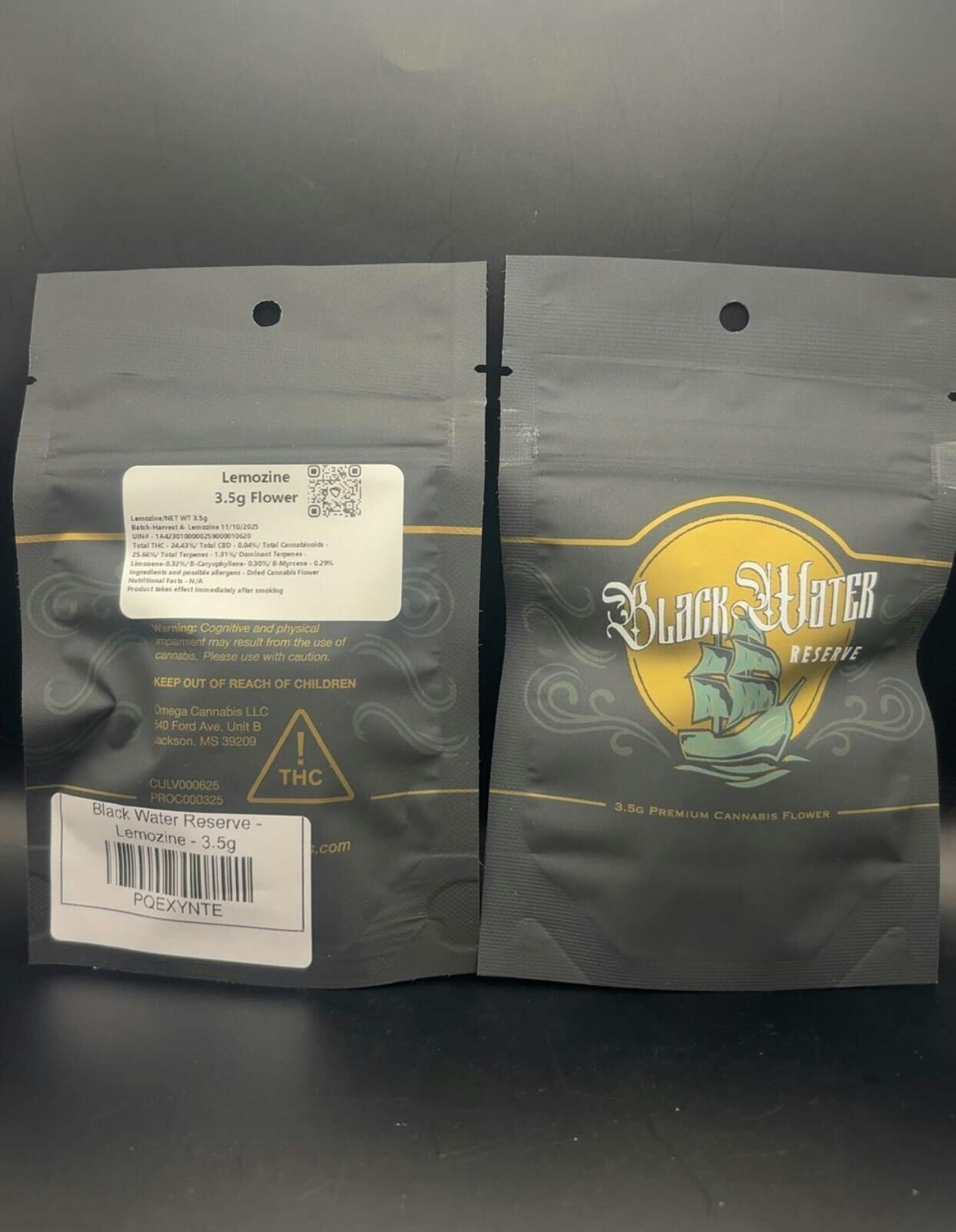 Black Water Reserve - Lemozine - 3.5g at Southern Sky Wellness Medical Cannabis Dispensary Pearl MS