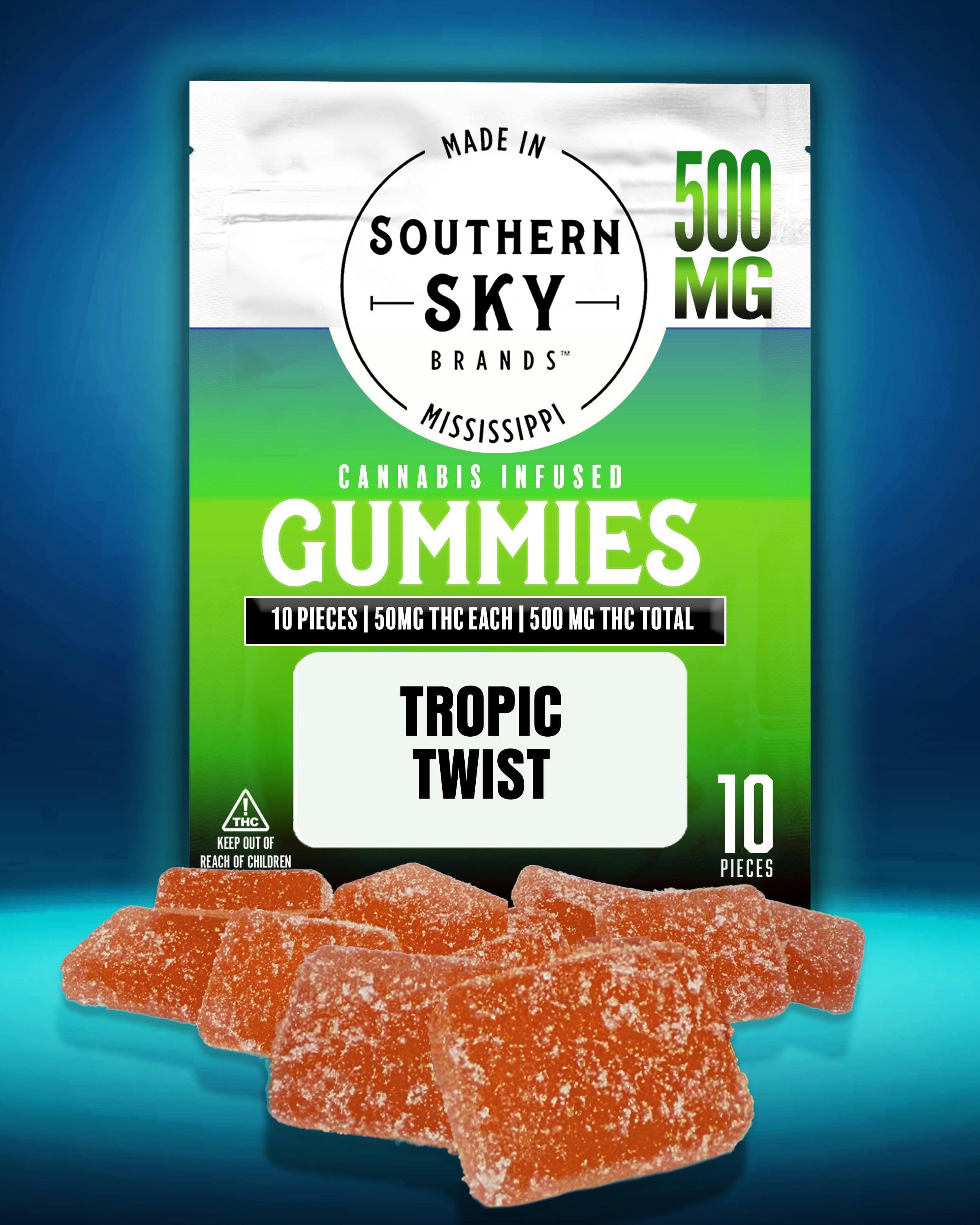 Tropic Twist 500mg Gummies