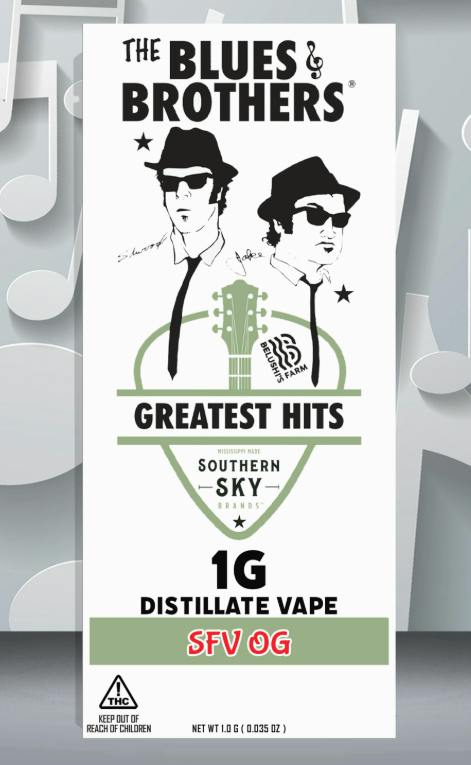 The Blues Brothers SFV OG 1g Vape Cart