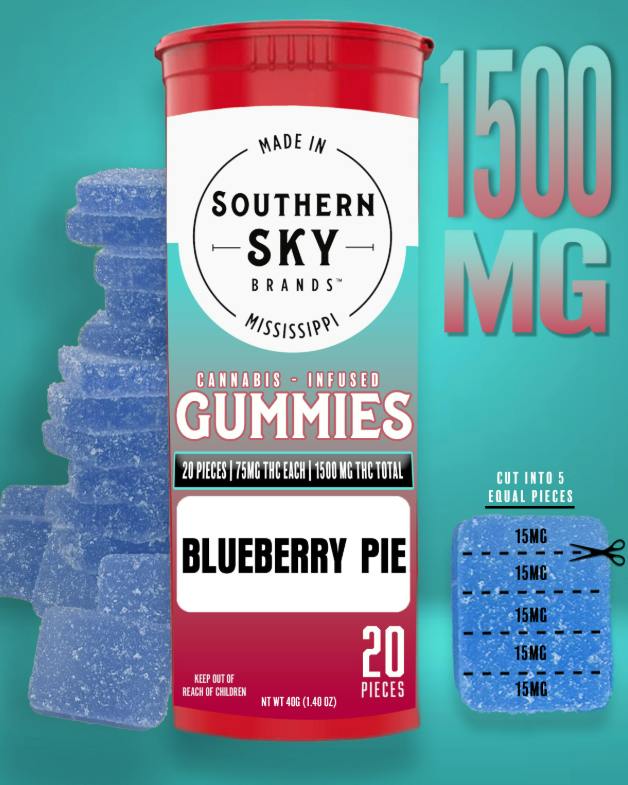 Blueberry Pie Gummies x 20 - 1500mg