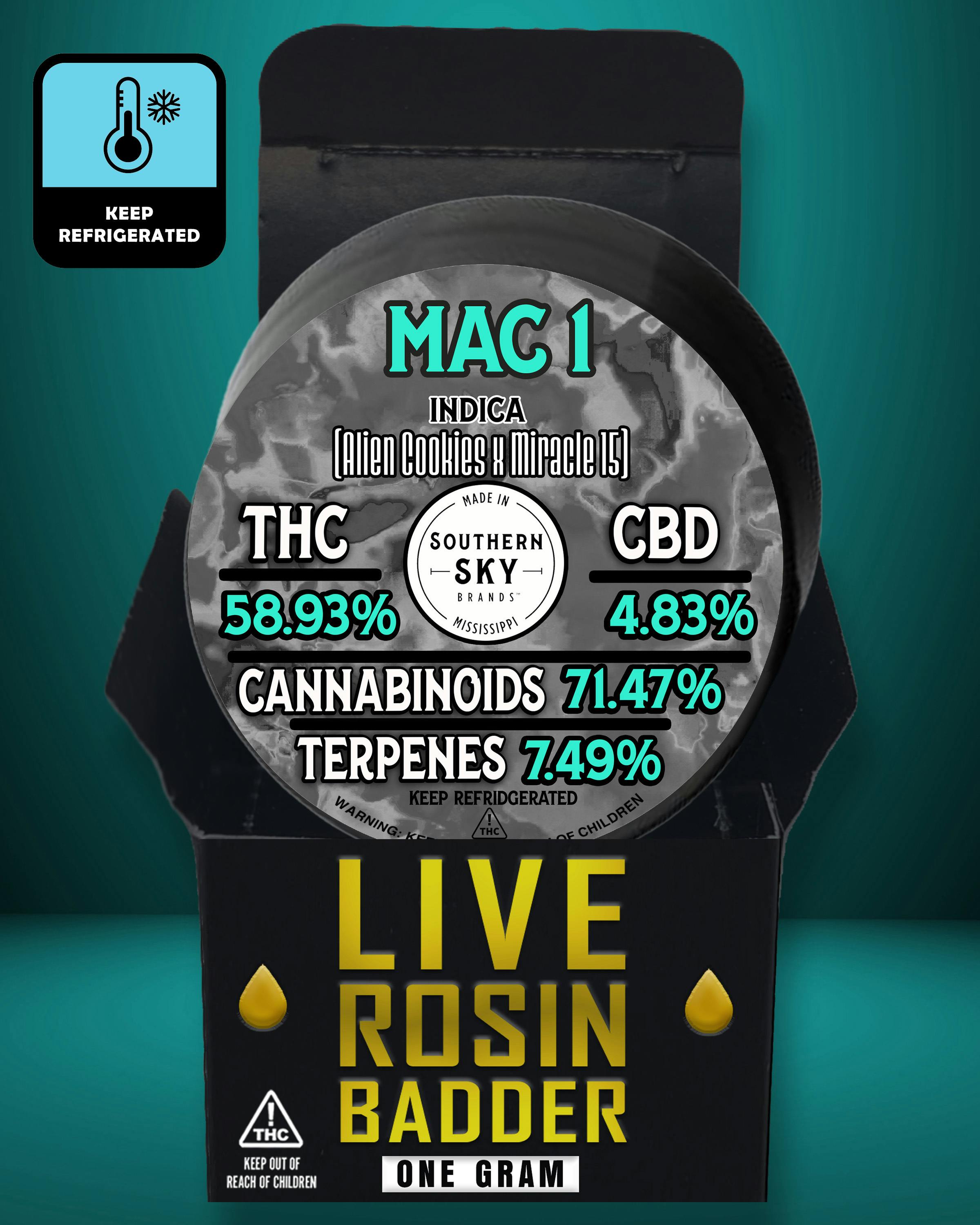 Mac 1 Live Rosin Badder - 1g