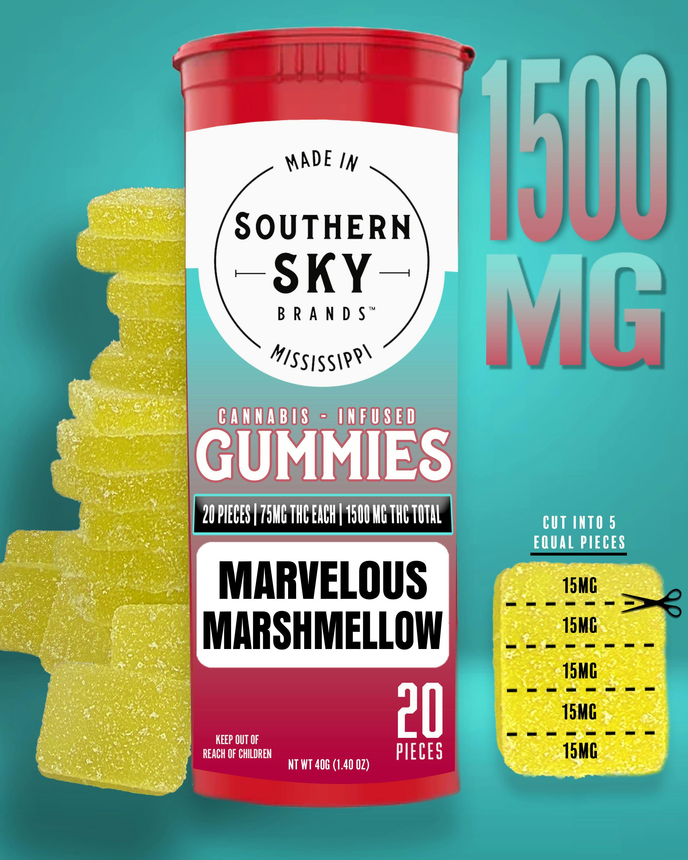 Marvelous Marshmallow Gummies x 20 - 1500mg