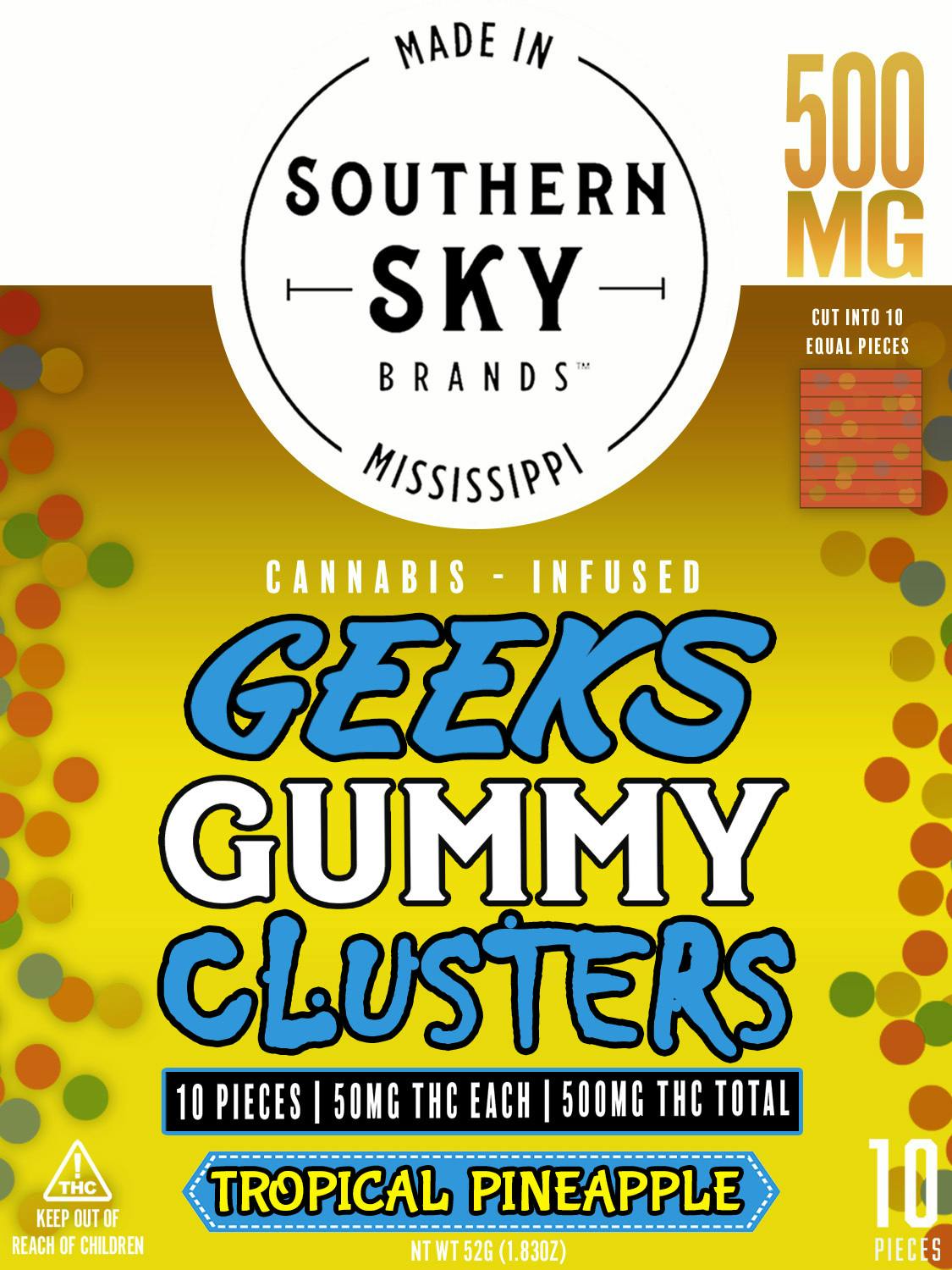 Tropical Pineapple Geek Gummy Clusters - 1000mg