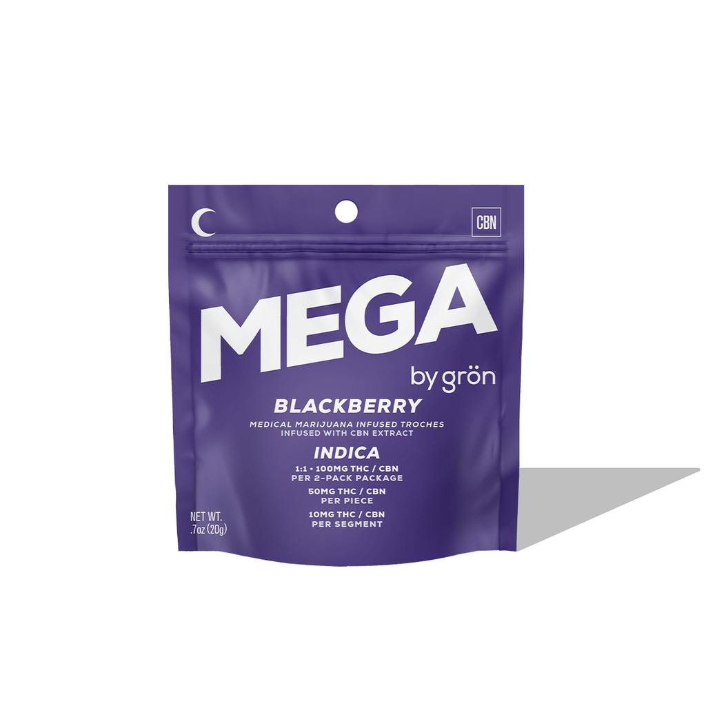 Gron MEGA 1:1 THC:CBN Blackberry Troches 100mg [2pk] at Zen Leaf Cannabis Dispensary