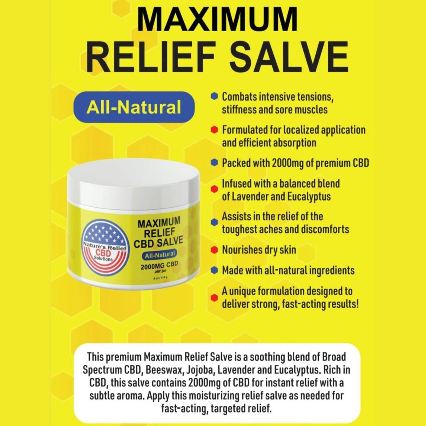Natures Relief - Maximum Relief CBD Salve 2000MG