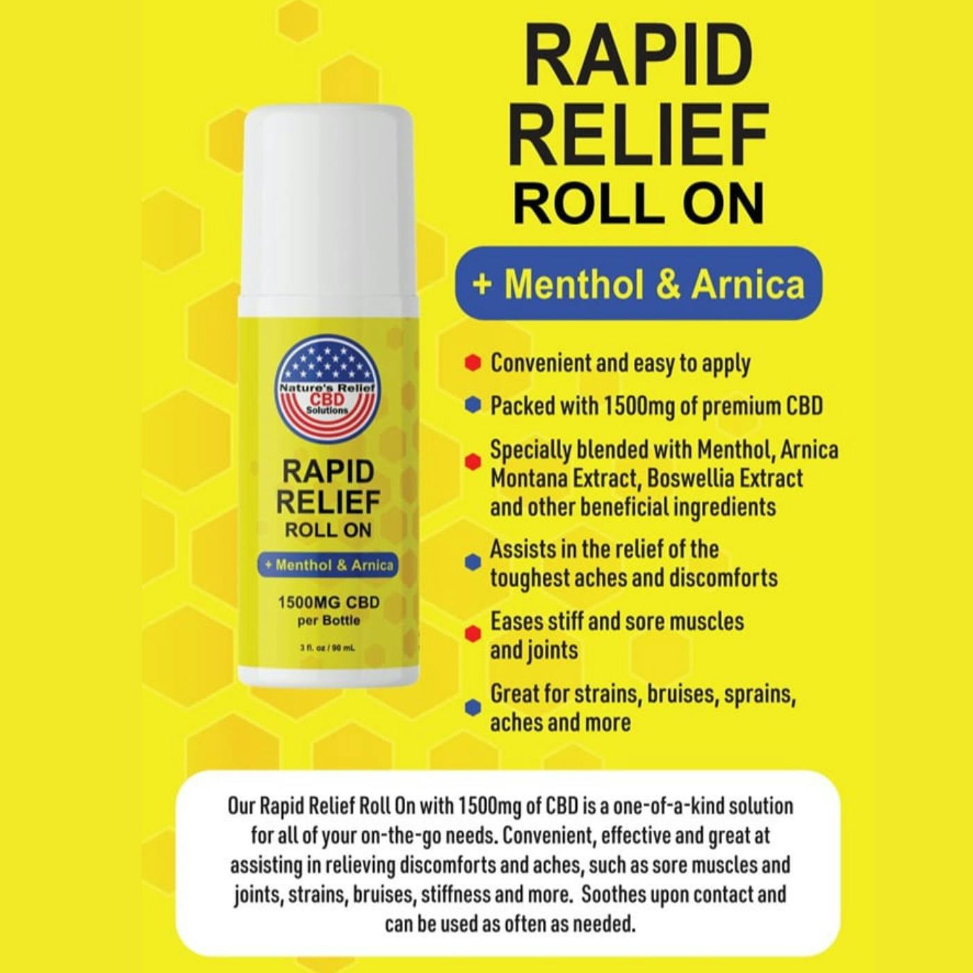 Natures Relief - Rapid Relief Roll On 2000mg CBD