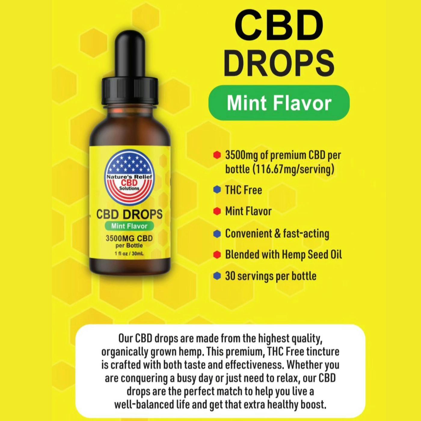 Natures Relief - CBD 3500 Tincture Peppermint Flavor