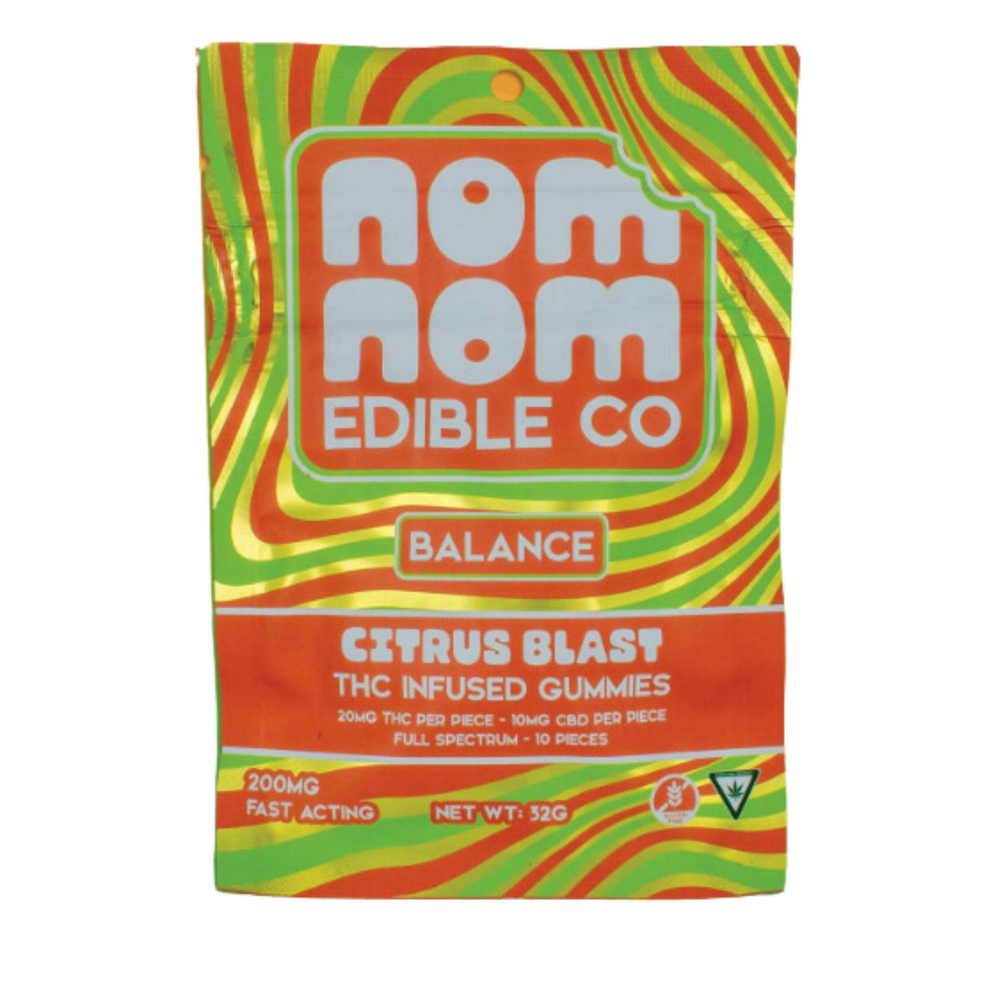 Nom Nom - Citrus Blast 200mg Balance
