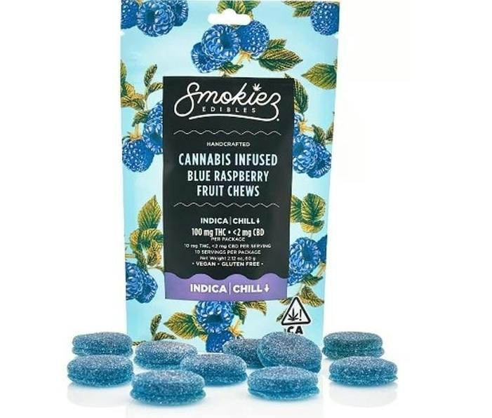 Smokiez Fruit Chews 10pk - SWEET Blue Raspberry