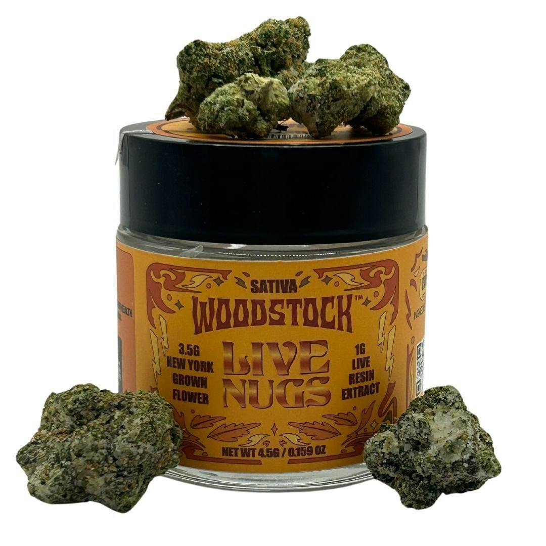 Woodstock | Flower (Live Nugs) | Banana Cream Jealousy x Strawberry Cough | 4.5g | F102