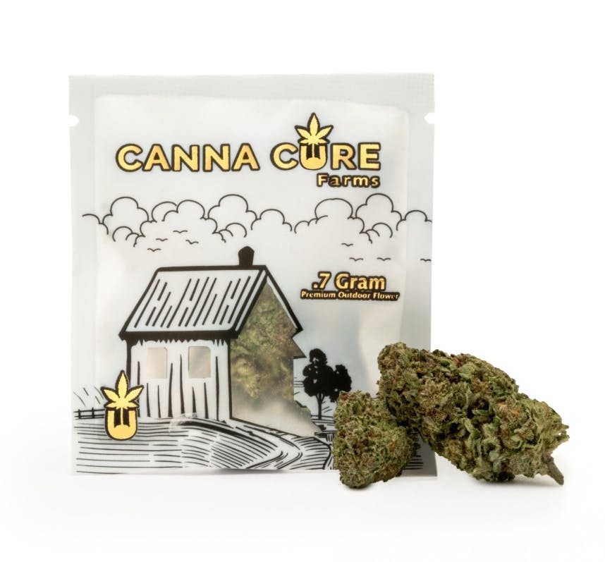 Canna Cure | Flower Dime Bag | Pineapple Express (Sativa) | .7g | DF12 at Nucleus Dispensary Inc
