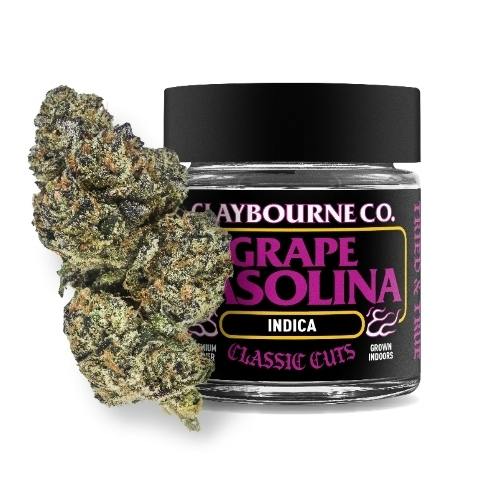 Claybourne | Indoor Flower | Grape Gasolina (Indica) | 3.5g | F128