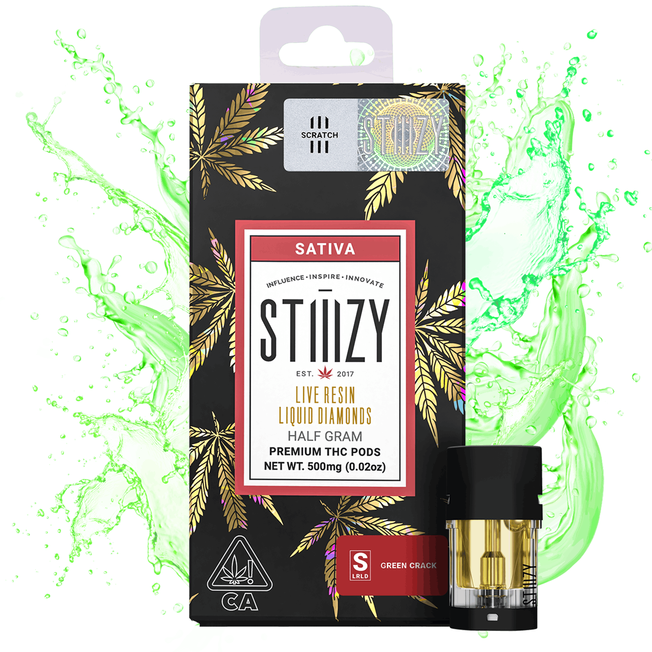 Stiiizy — Lqd Pods - Green Crack