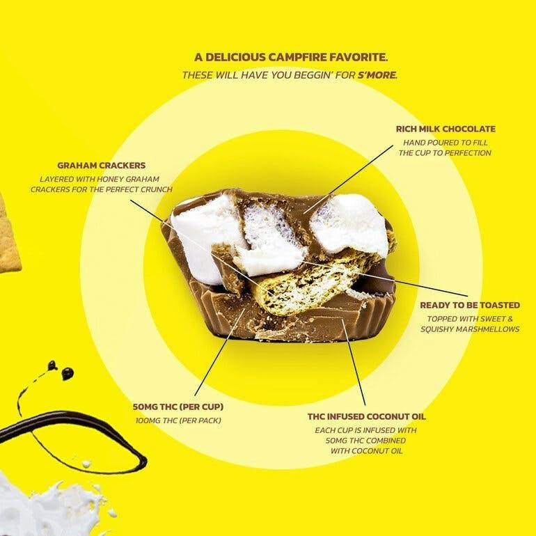 Covert Cups | S'mores | 200MG Hash Rosin Chocolate Cups