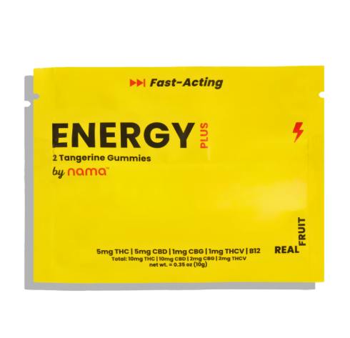 Nama ENERGY PLUS | 2-PACK GUMMIES | THC:CBD:CBG:THCV | 10MG Gummy 10mg at MindLift Recreational Weed Dispensary