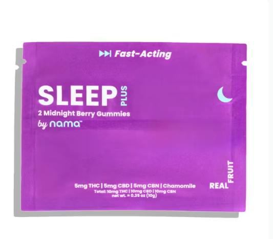 Nama SLEEP PLUS | 2-PACK GUMMIES | THC:CBN:CBD | 10MG 10mg at MindLift Recreational Weed Dispensary