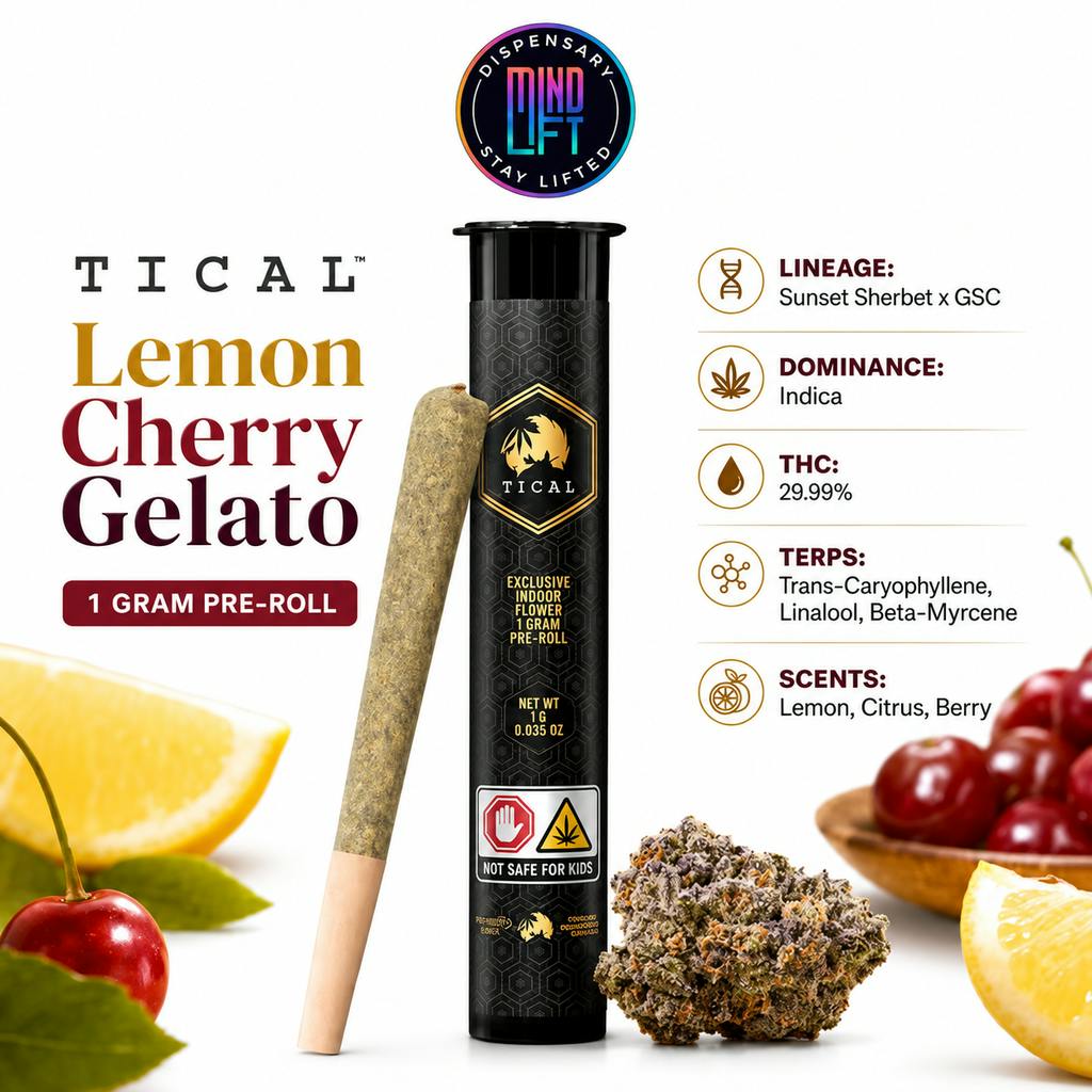 TiCal Lemon Cherry Gelato 1g Pre-Roll