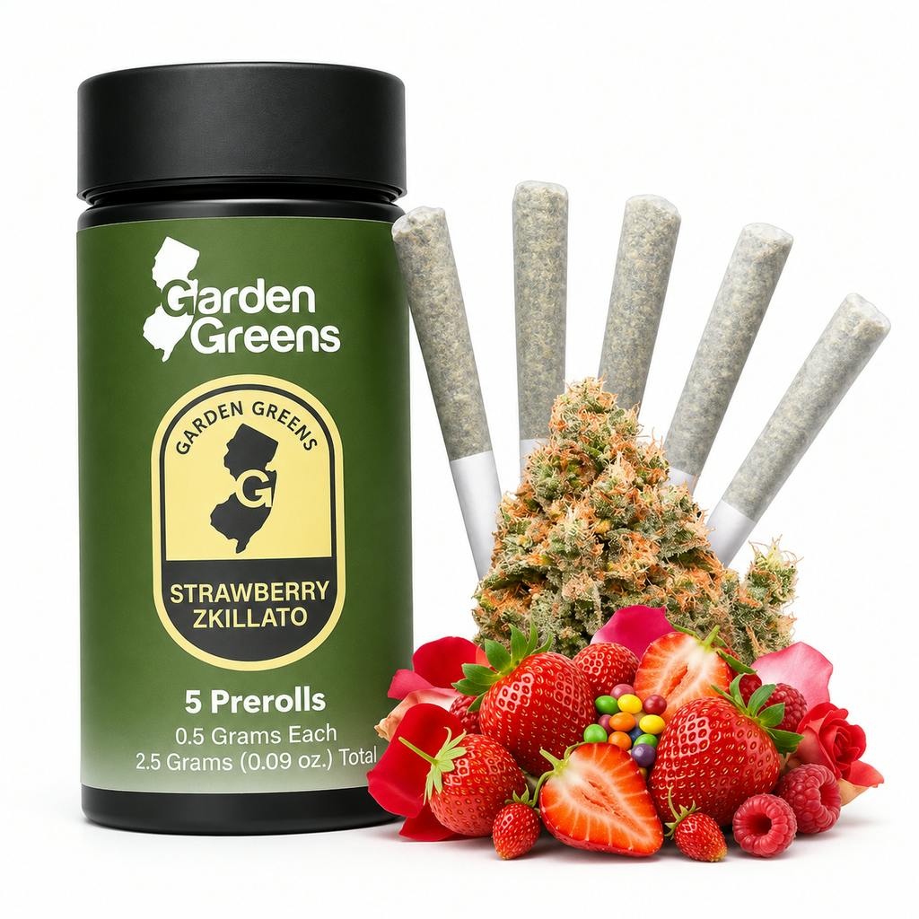 Garden Greens Strawberry Zkillato 5 pack pre-rolls 2.5g, 5pk