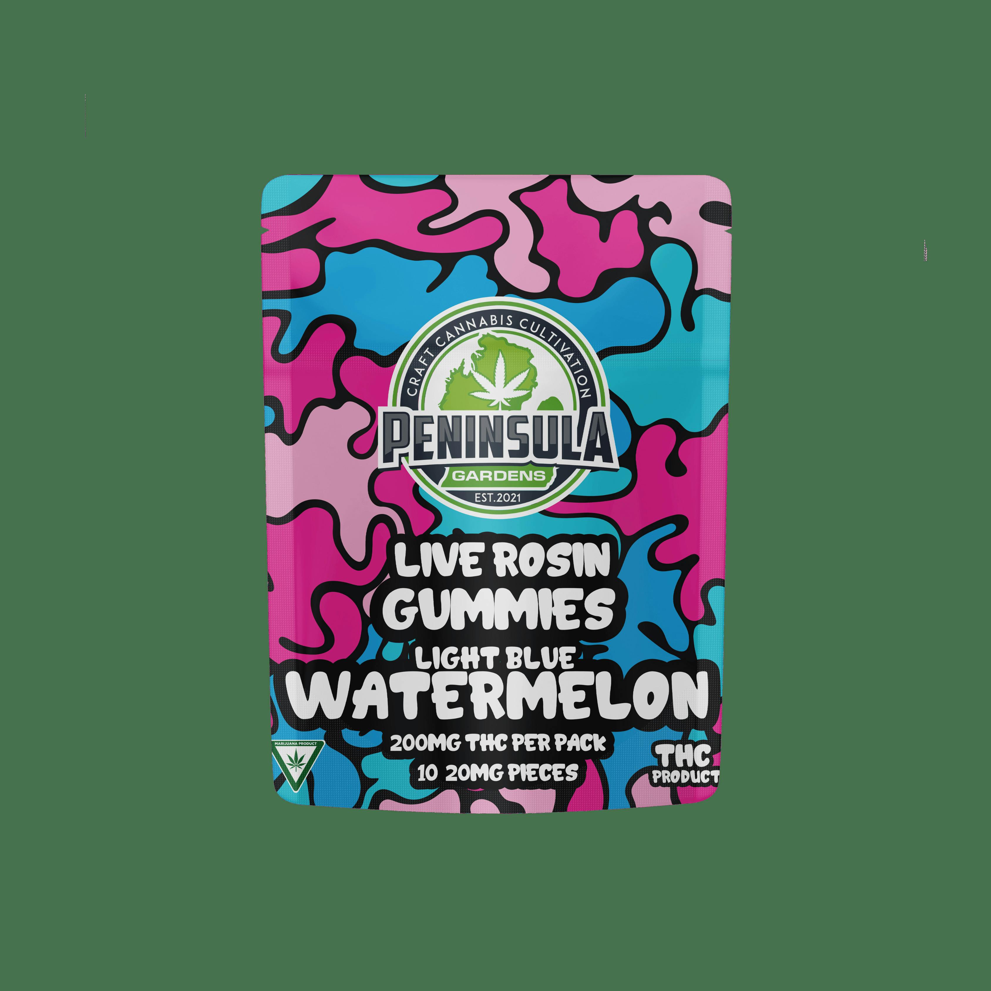 PENINSULA GARDENS | WATERMELON - LIVE ROSIN GUMMIES | 200MG