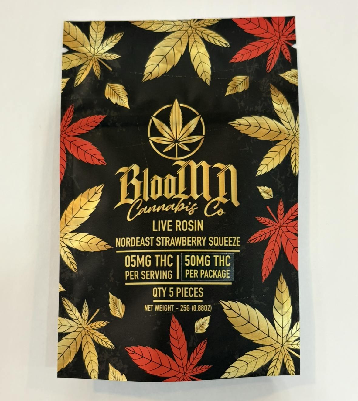 BlooMN Live Rosin Gummies Nordeast Strawberry Squeeze