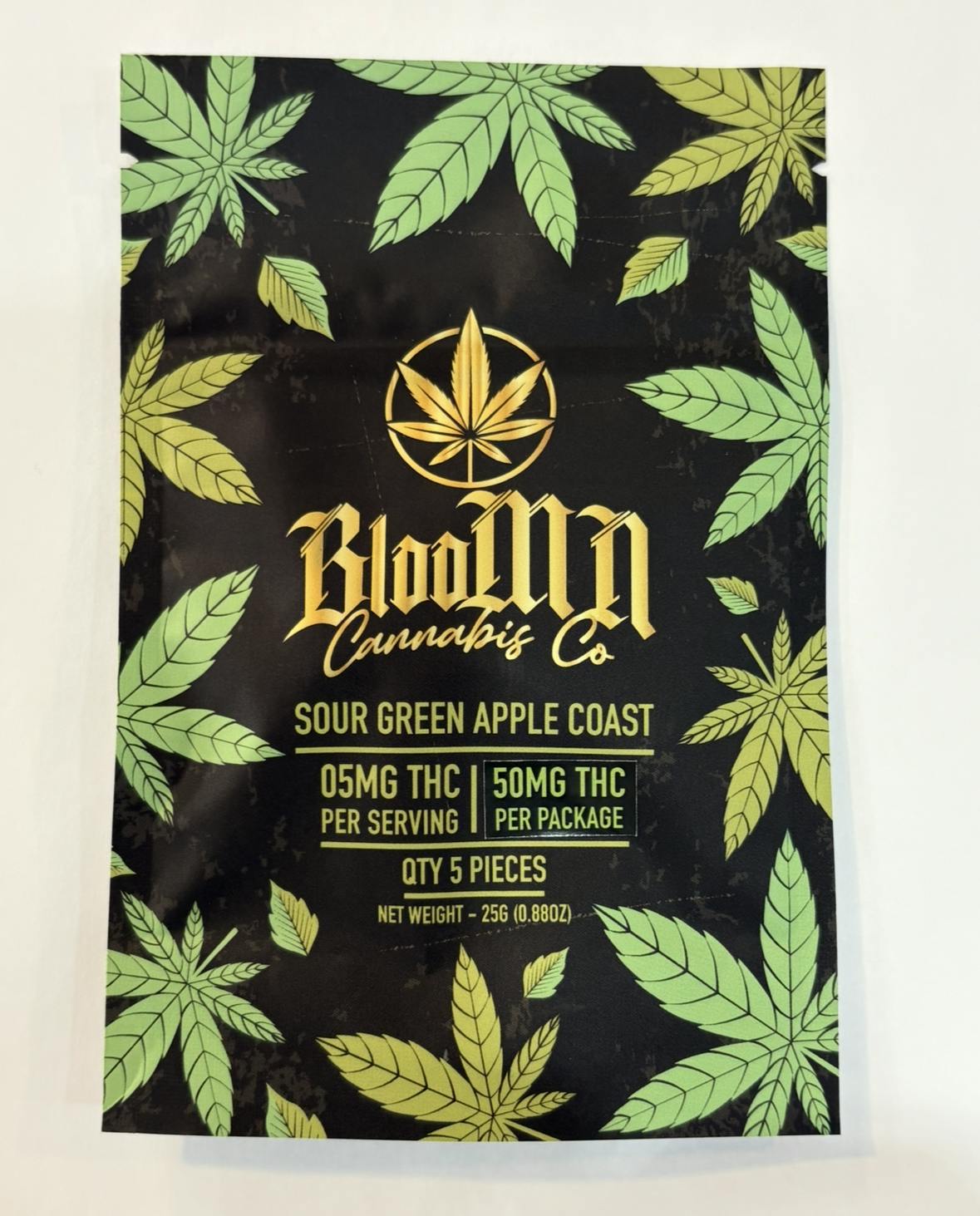 BlooMN Gummies Sour Green Apple Coast
