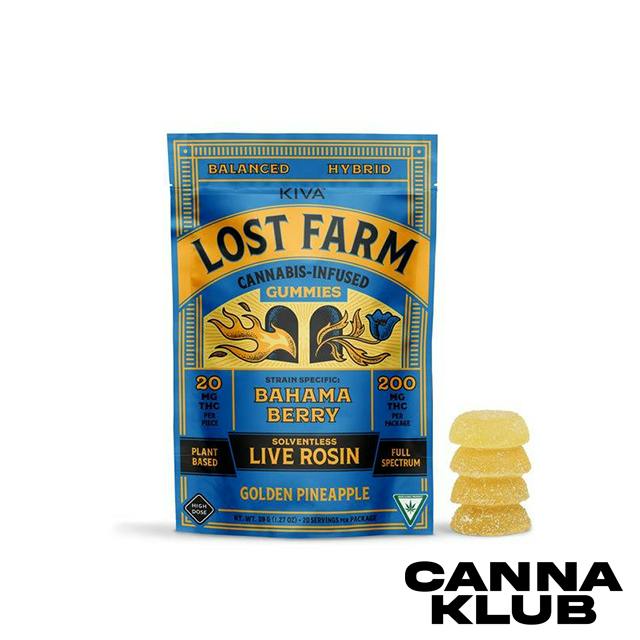 LOST FARM GOLDEN PINEAPPLE LIVE HASH ROSIN GUMMIES