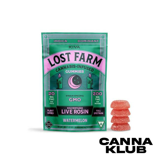 LOST FARM WATERMELON LIVE HASH ROSIN GUMMIES