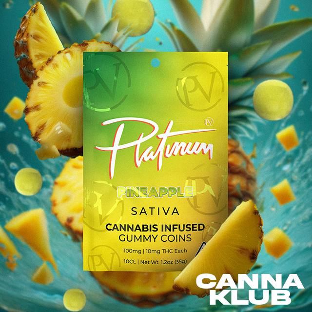 200MG PINEAPPLE GUMMY COINS