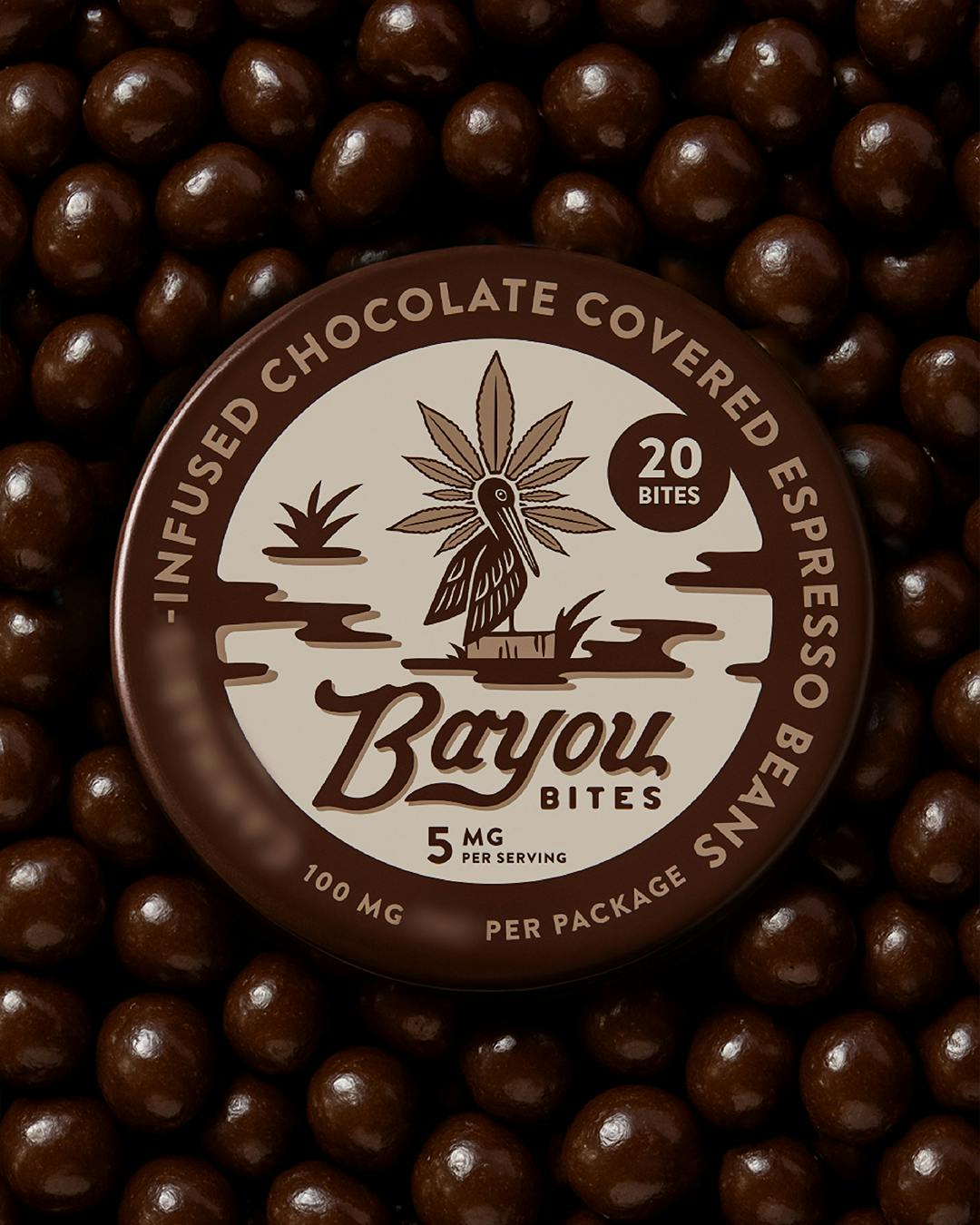 Bayou Bites: Chocolate | Espresso Beans | 100mg | 20pk at NOLA Cannabis Westbank Dispensary