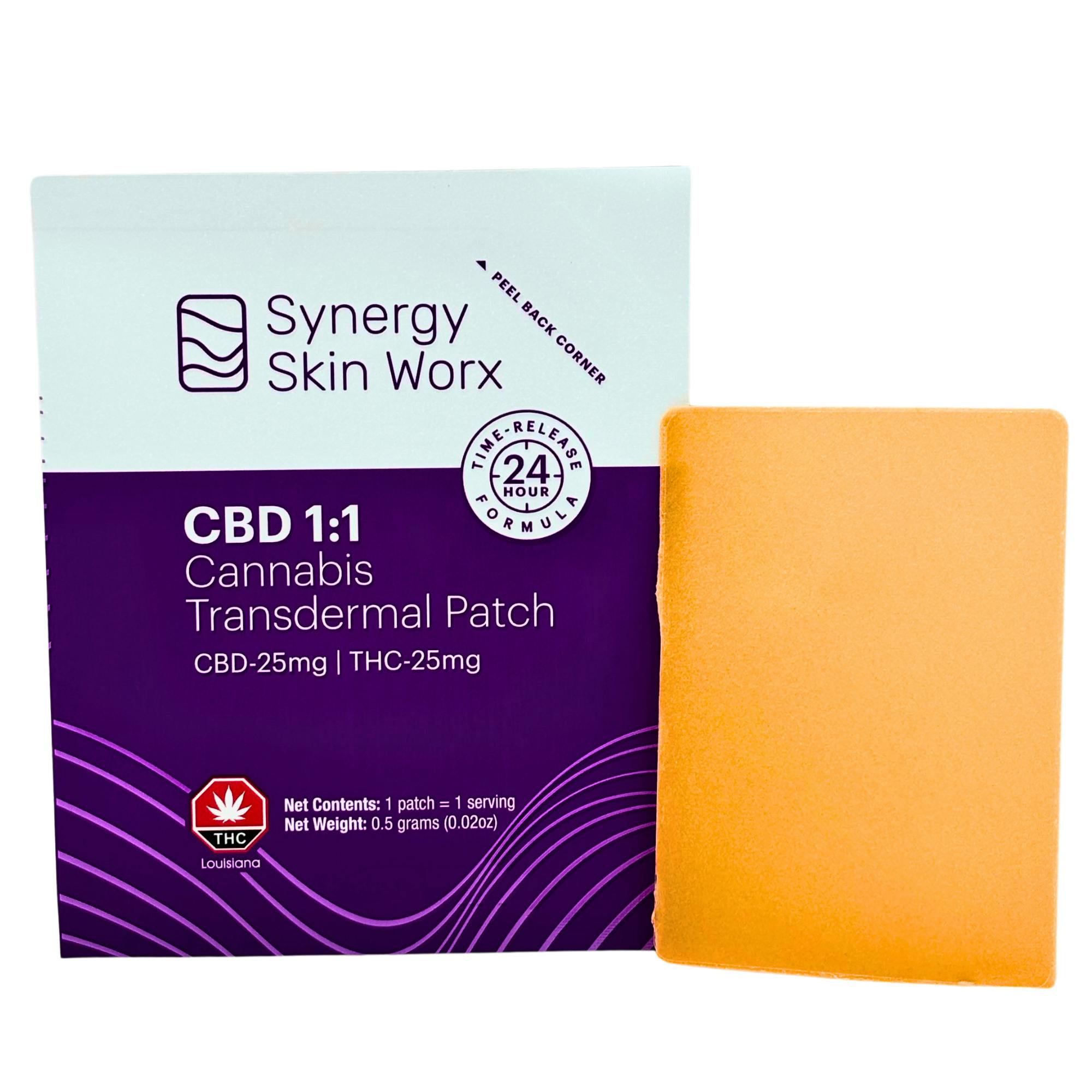 Synergy Skin Worx: Patch | CBD Transdermal 1:1 | 30mg THC : 30mg CBD