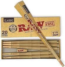 RAW CLASSIC 1 1/4 CONES (20PK) $8.50